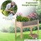 Costway Raised Wooden Garden Bed 24"/31" Elevated Planter Box Plant Terrarium with Drain Holes